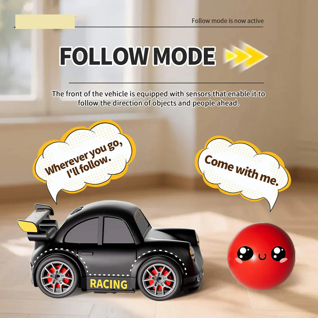 Smart Motion Sensor RC Car with Follow Me & Escape Mode | ₹699