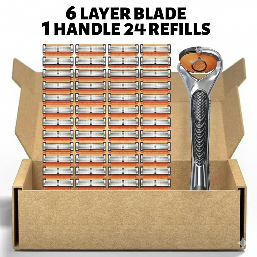Smart Shave Pro Kit – Free Handle Included with 24 High-Performance Razor Refills